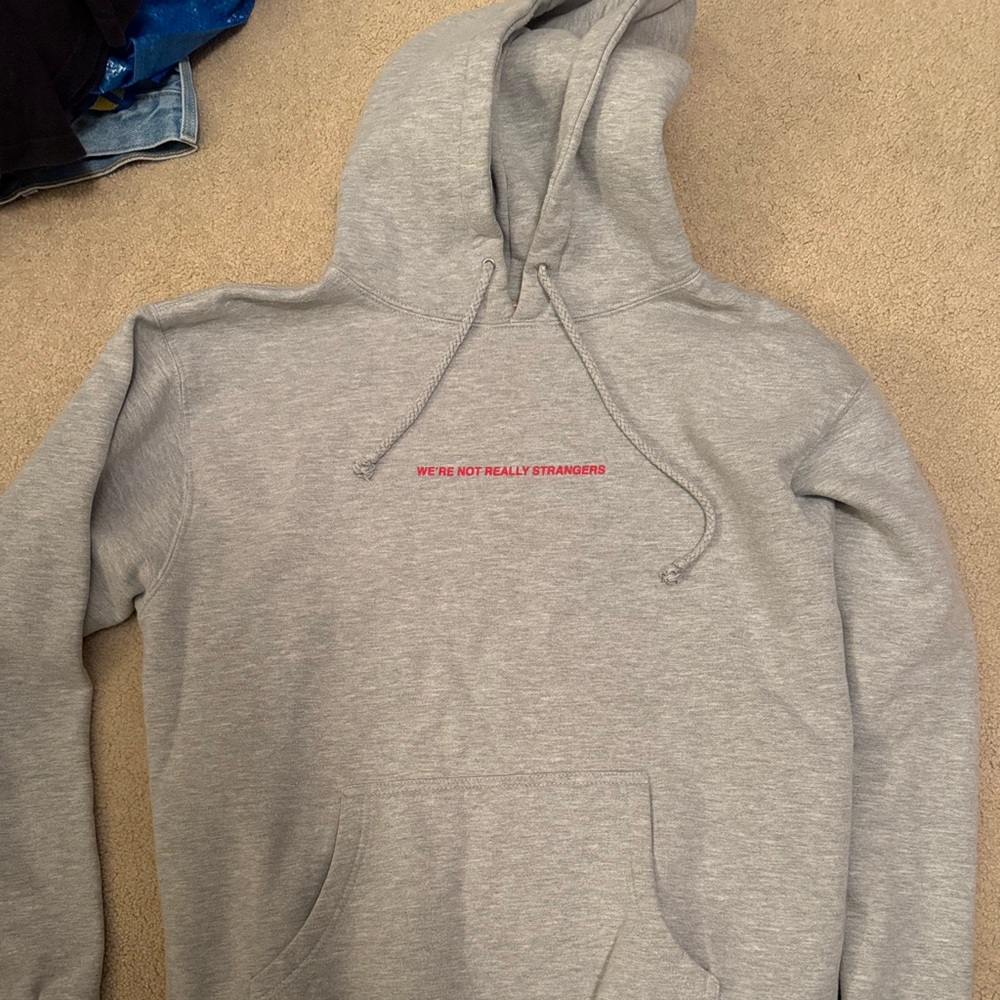 We’re Not Really Strangers Grey Hoodie